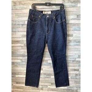 Women’s Guess Denim Jeans Dark Wash Vintage Low Waist Boot Leg Size 31